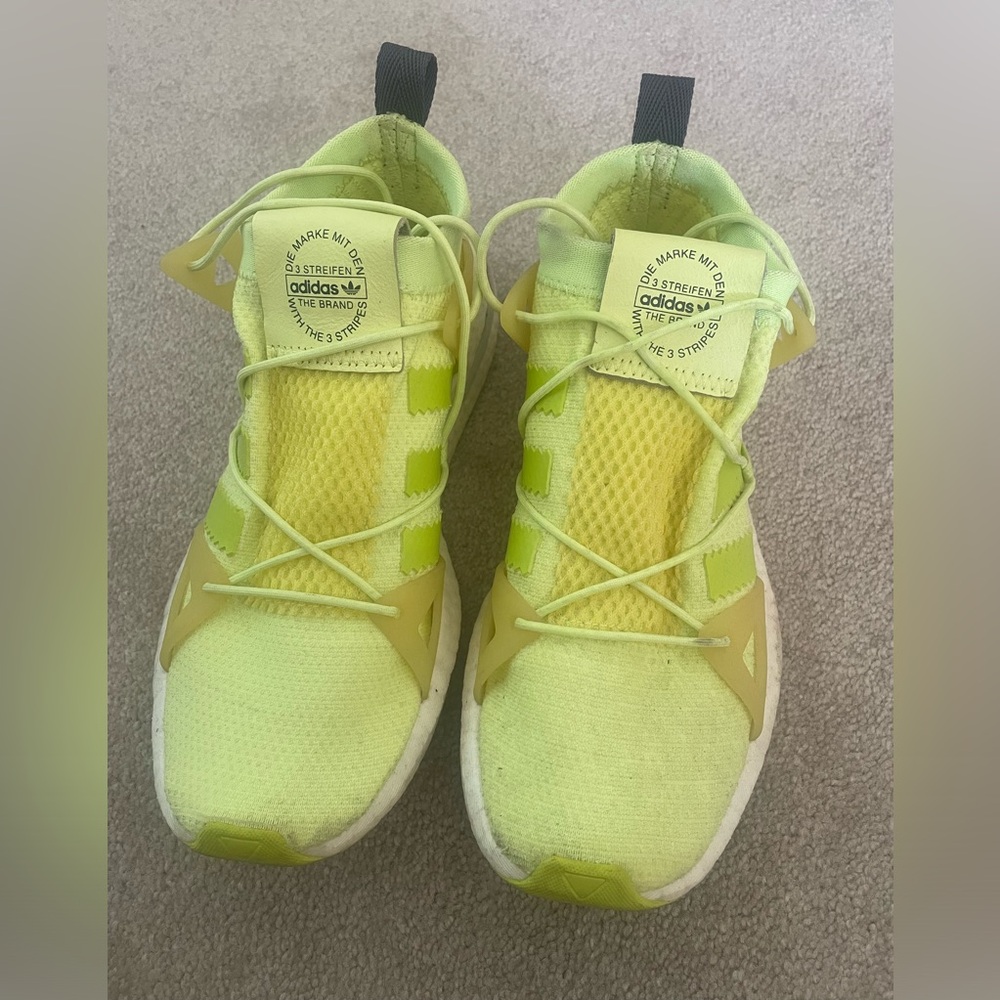 Adidas neon yellow sneakers